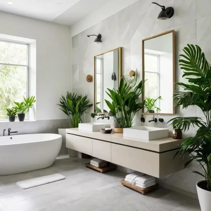 Растения в ванной комнате: выбор и уход